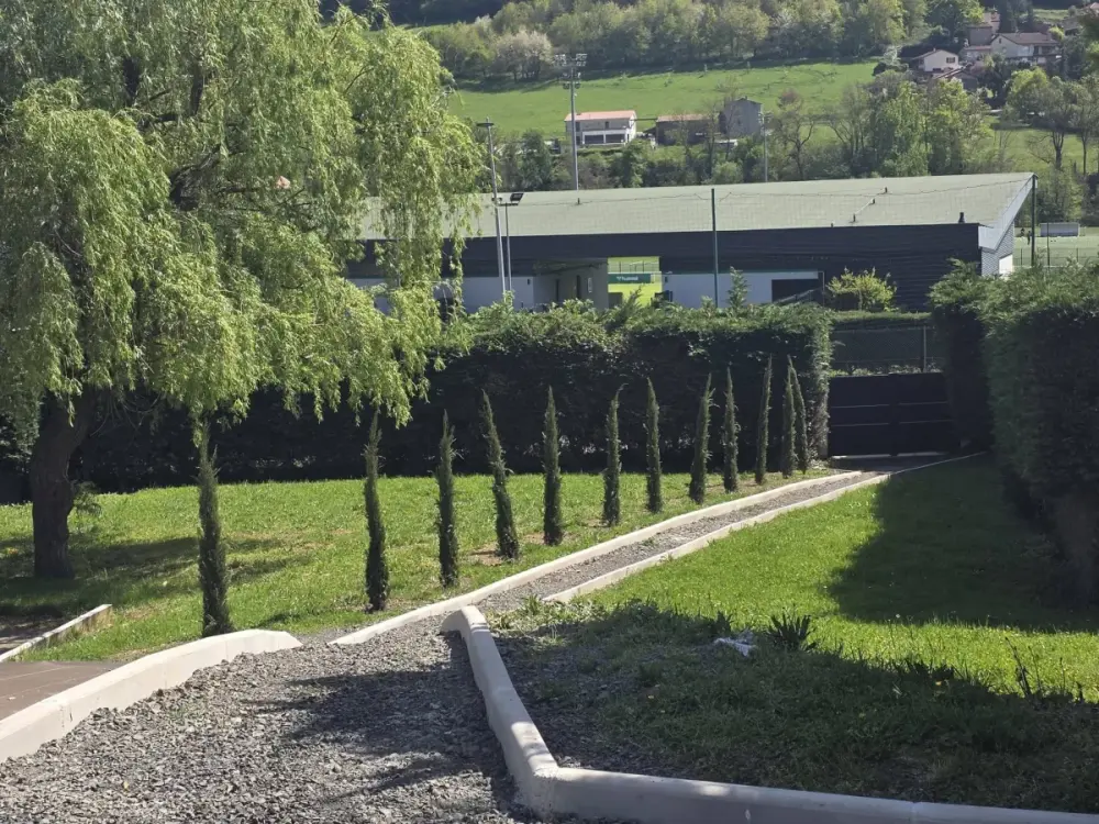 Bâchage d’un talus et plantation de cyprès de Provence — vue 3